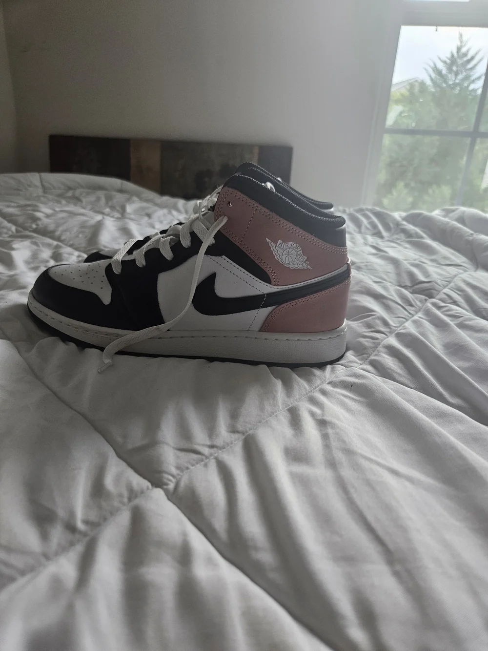 Nike Air Jordan 1 Low Black White Pink Sneakers